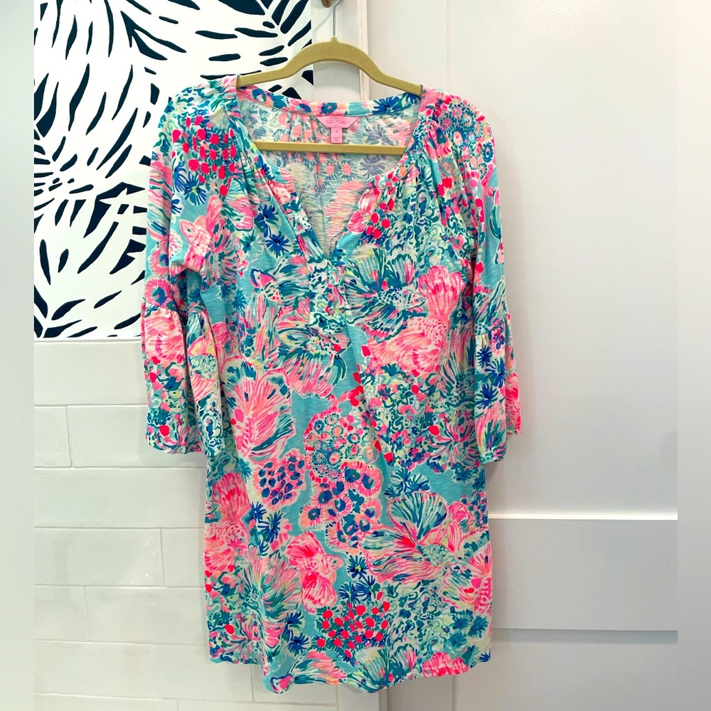 Lilly Pulitzer cotton 3/4 sleeve dress Size Small
